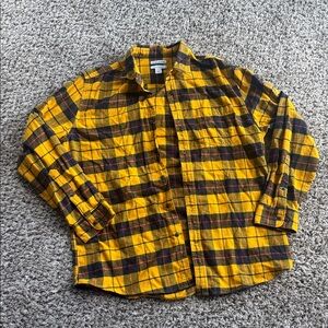 Amazon Essentials Yellow Plaid Shirt Jacket